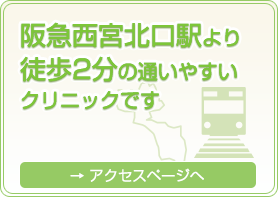 阪急西宮北口駅より徒歩2分の通いやすいクリニックです